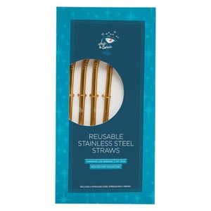 Chic & Tonic Gold Reusable Stainless Steel Straws